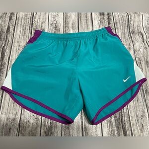 Nike Kids Teal and Purple Shorts